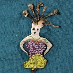 Wild Woman Pin or Brooch
